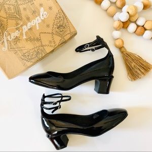 NWT Free People leather Lana Block Heel shoes 39